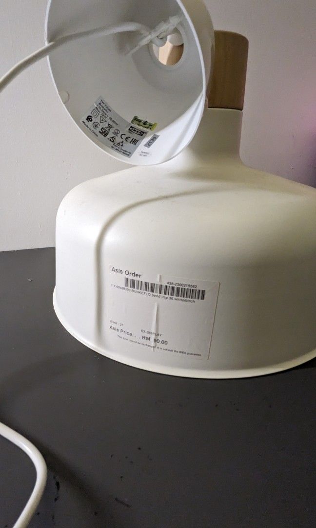 Ikea Bunkeflo Pendant Lamp 'As Is', Furniture & Home Living, Lighting