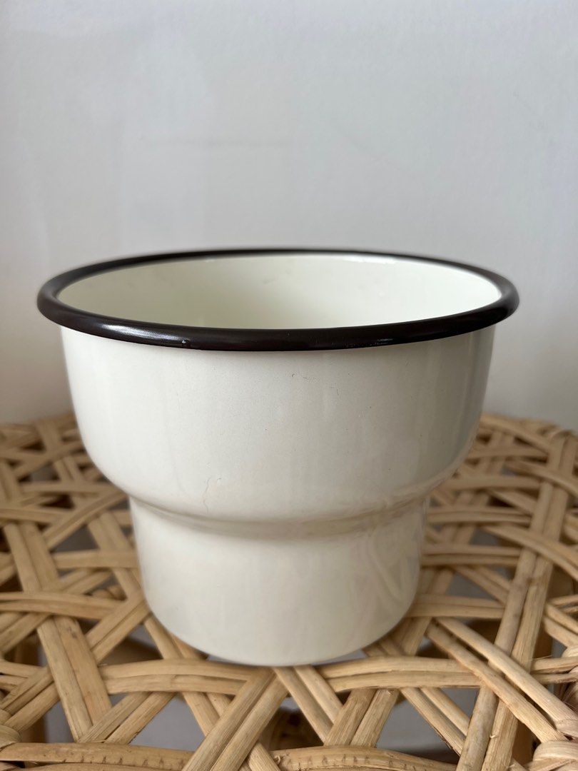 IKEA Enamel plant pot, Furniture & Home Living, Gardening, Pots