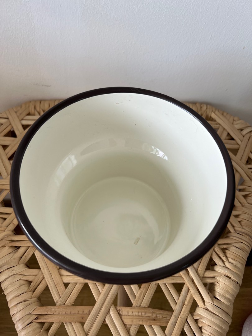IKEA Enamel plant pot, Furniture & Home Living, Gardening, Pots