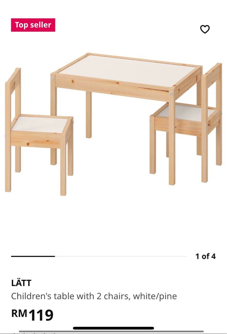 IKEA LATT Kids Table, Furniture & Home Living, Furniture, Tables & Sets