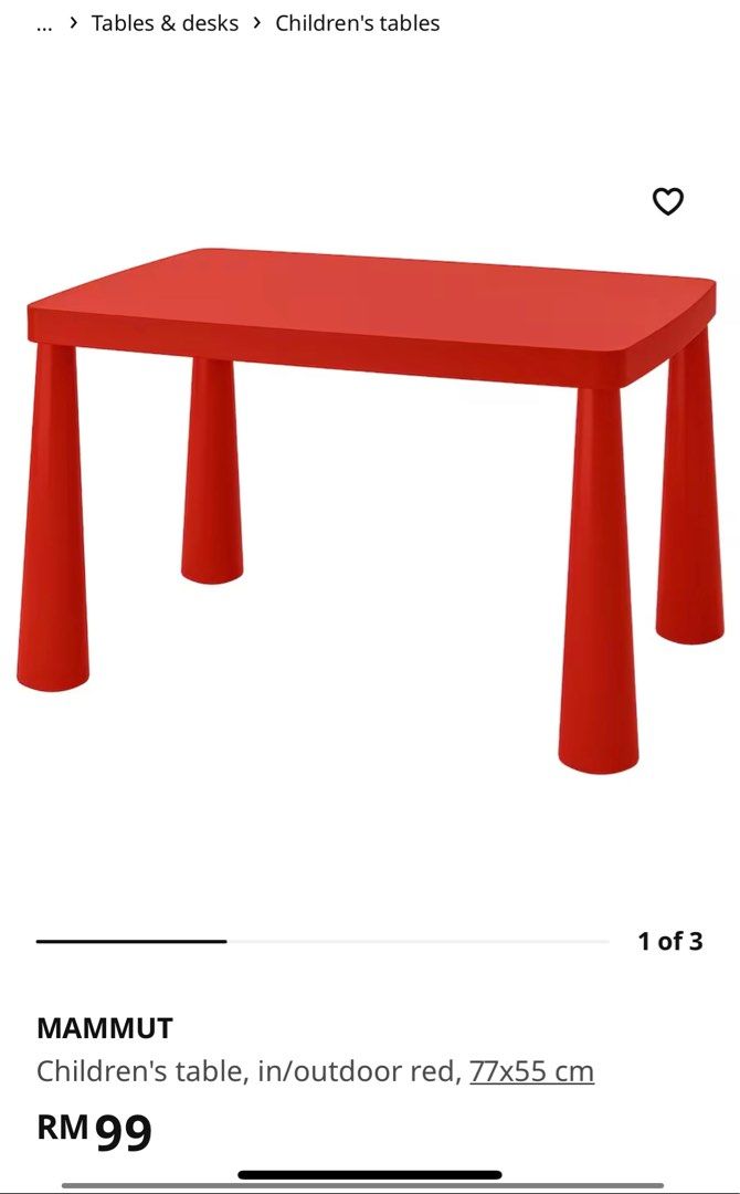 IKEA Mammut Kids Table, Babies & Kids, Baby Nursery & Kids Furniture