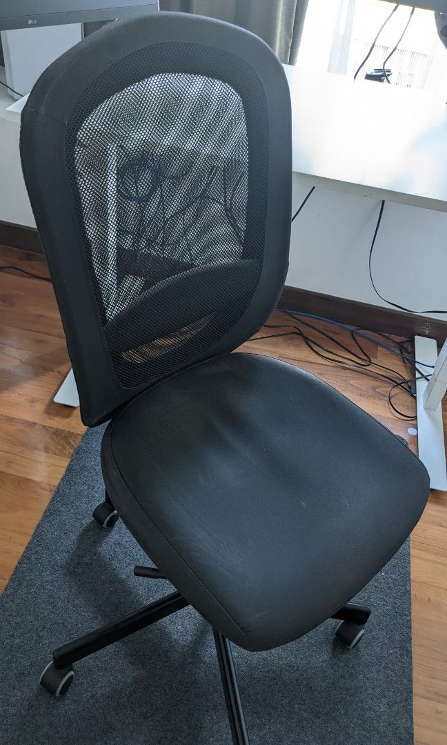 Ikea Sit/Stand Desk, Chair and Mat, Computers & Tech, Office & Business Technology on Carousell