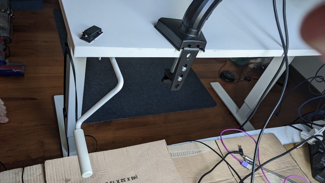 Ikea Sit/Stand Desk, Chair and Mat, Computers & Tech, Office & Business Technology on Carousell