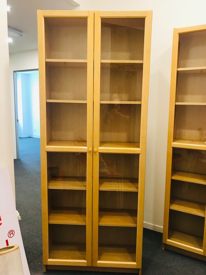 Ikea solid wood glass door (good condition), Furniture & Home