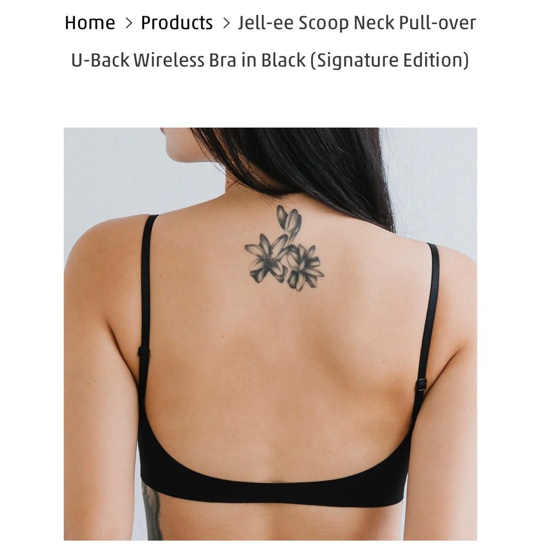 Jell-ee Scoop Neck Pull-over U-Back Wireless Bra in Black (Signature  Edition)