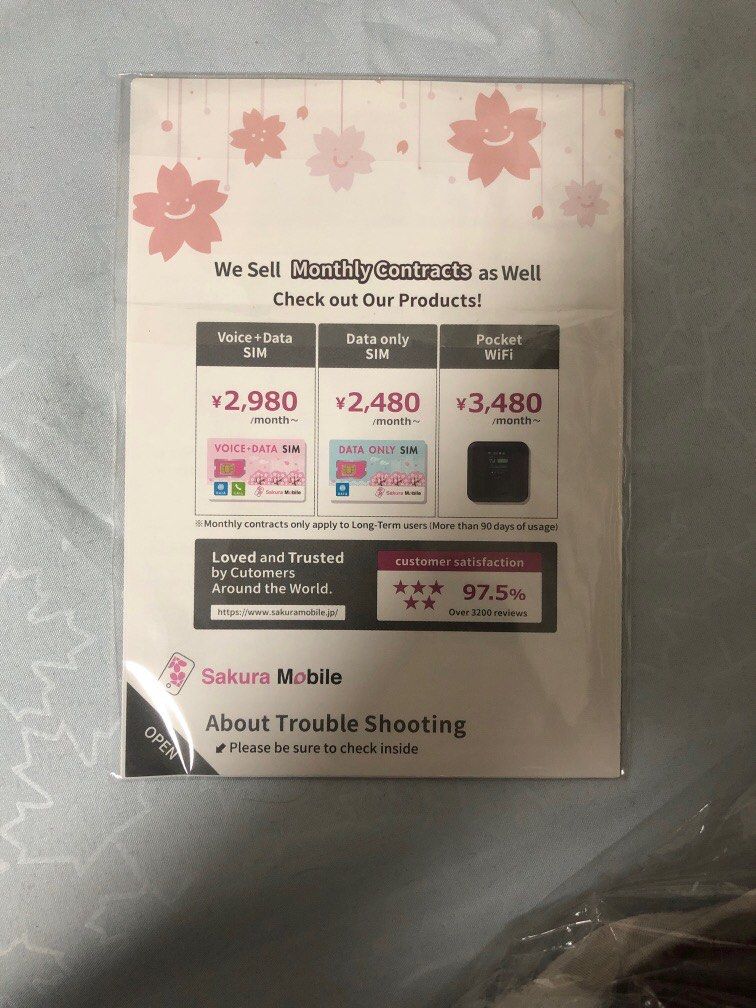 Japan SIM card from KLOOK sakura mobile, Mobile Phones & Gadgets