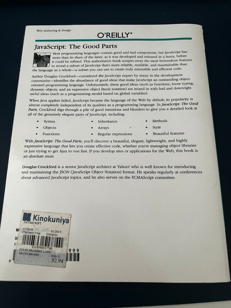 JavaScript The Good Parts by Douglas Crockford, Hobbies & Toys, Books & Magazines, Textbooks on
