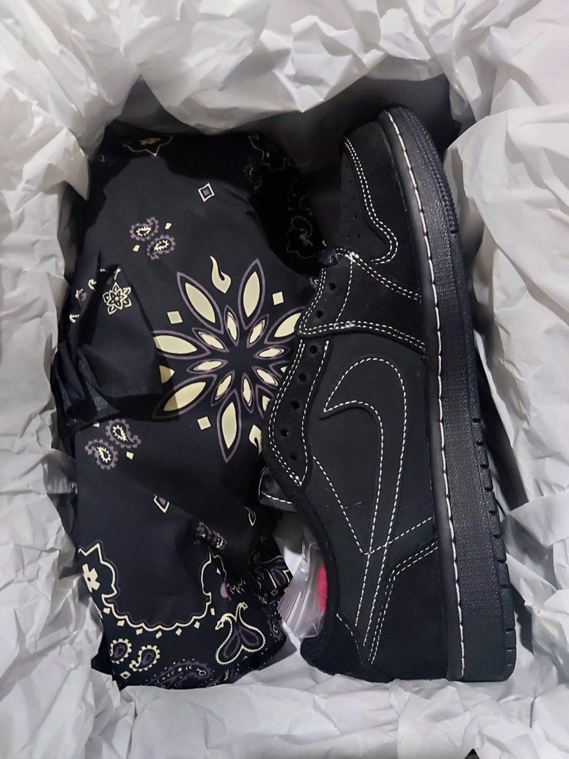 Jordan 1 x Travis Scott 'Black Phantom', Men's Fashion, Footwear ...