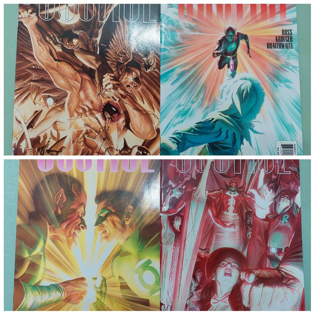 Justice Alex Ross Issues #1-12, 2005-2007 (Complete Set) (Category: Comics & Manga) located in Pasig City. Submitted by toydaddyph (Listing ID 1203789561, Image 3). Description: Items are once-read complete set of comic books of the limited series "Justice" by Alex Ross, Jim Krueger and Doug Brathwaite published by DC Comics. Set is composed of issues 1 to 12, released from October 2005 to August 2007. What you see is what you'll get. Each comic 