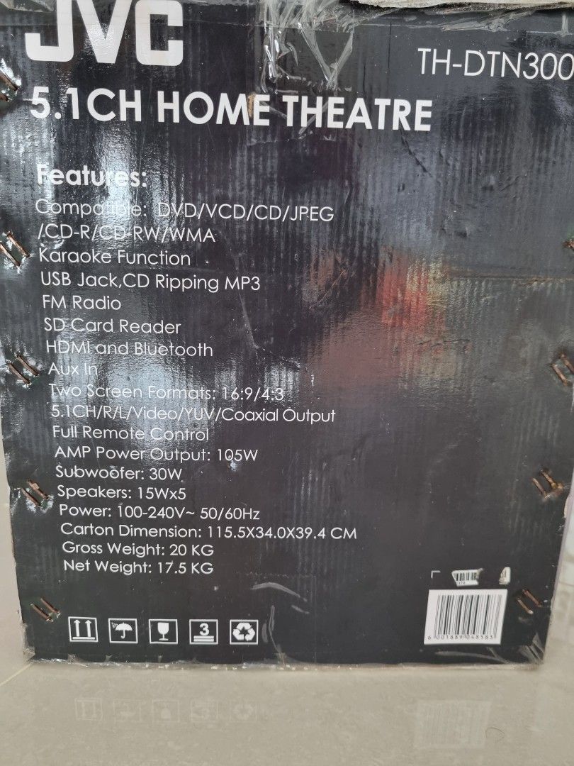 JVC 5.1CH HOME THEATRE, TV & Home Appliances, TV & Entertainment