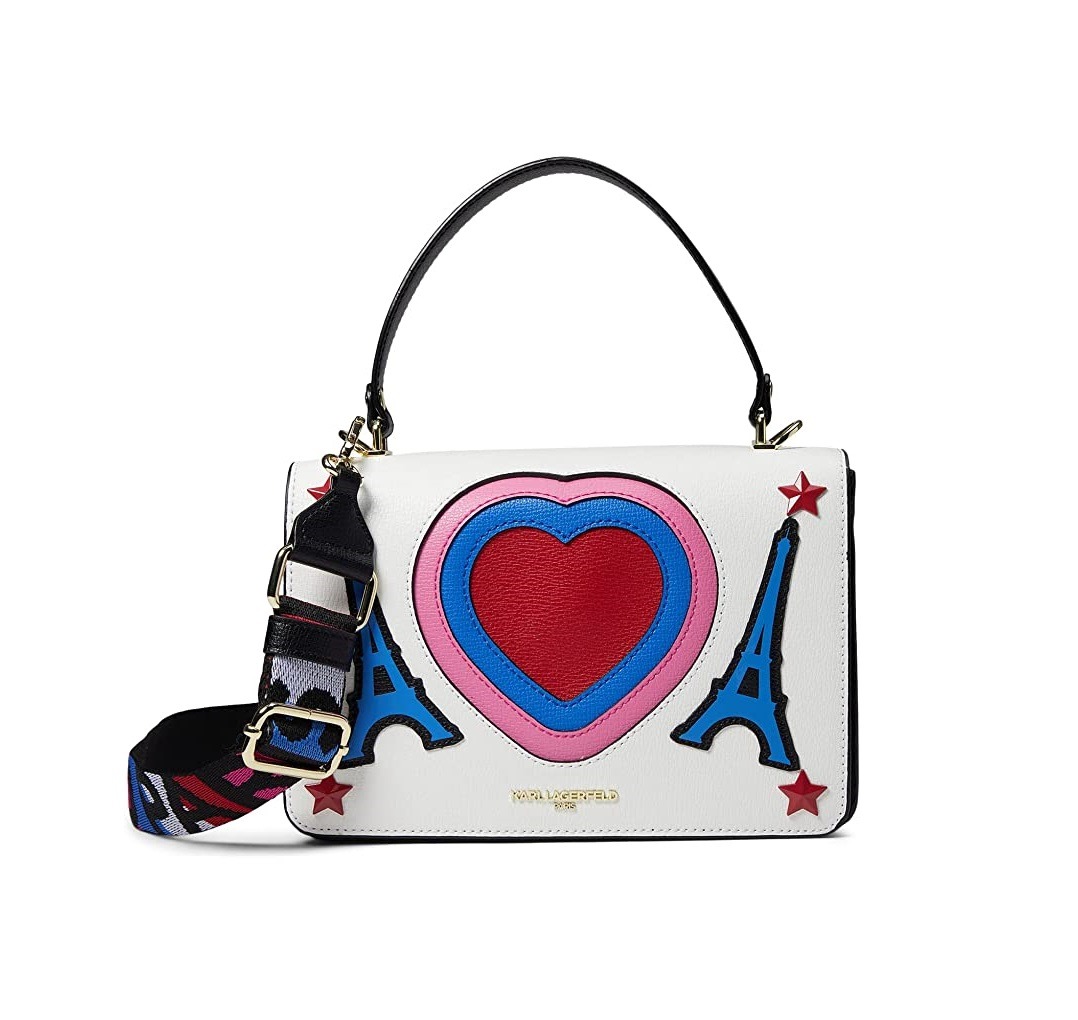 Karl Lagerfeld Paris Simone Crossbody Bag - Ivory Heart