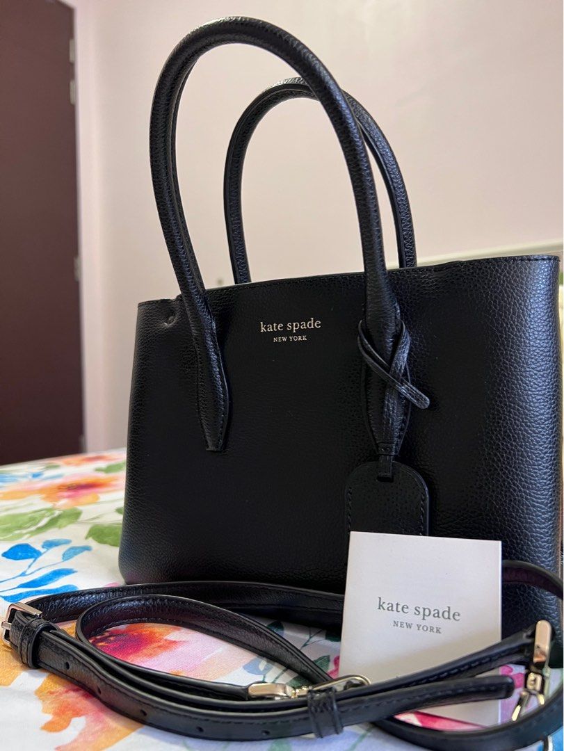 Kate spade eva small top zip satchel black, Luxury, Bags & Wallets on  Carousell