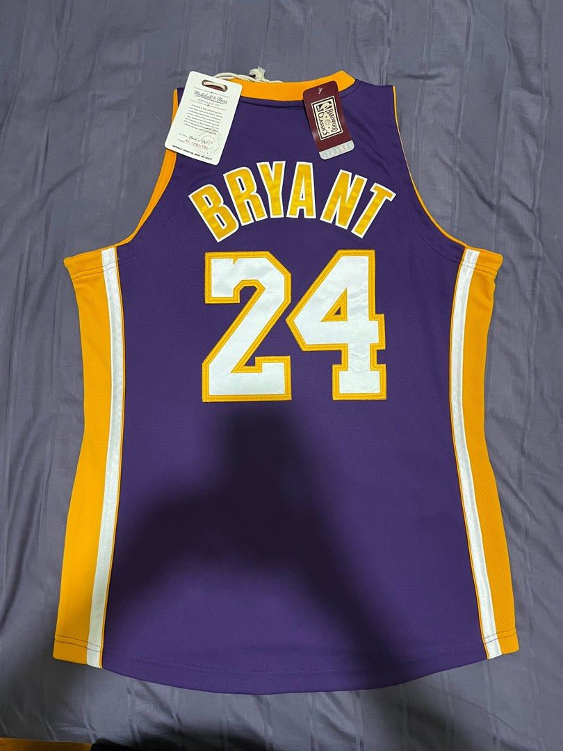 100% Authentic Kobe Bryant Adidas Lakers Pro Cut Purple Jersey
