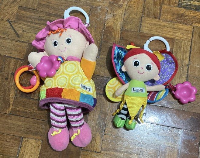 Lamaze doll and fairy (Category: Infant Playtime) located in Pasig City. Submitted by egoo11 (Listing ID 1203882998, Image 1). Description: 200 each. Pick up in Caniogan, Pasig.