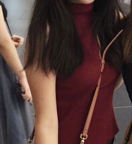 Red turtleneck clearance tank top
