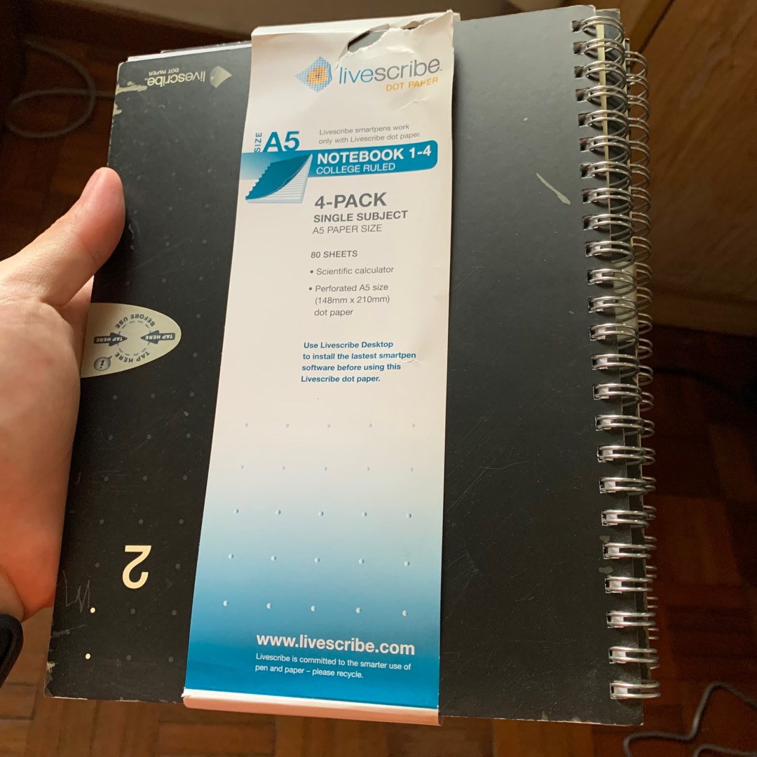 Livescribe Dot Paper A5 Notebook, Hobbies & Toys, Stationery & Craft