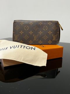LOUIS+VUITTON+M42616+Monogram+Canvas+Zippy+Wallet+-+Brown for sale online