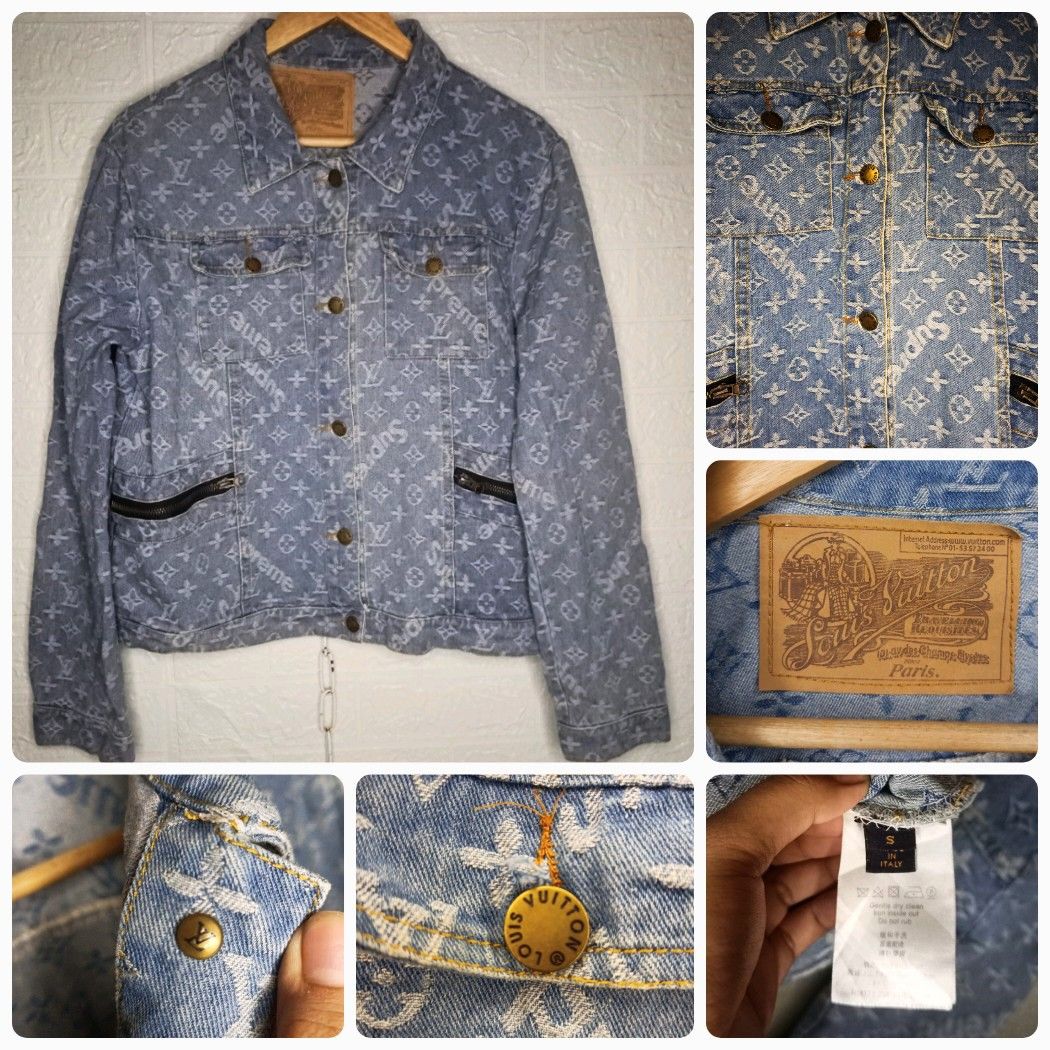 louis vuitton denim jacket, Men's Fashion, Coats, Jackets and Outerwear on  Carousell