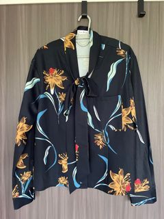 Love Bonito Floral Bow Tie Shirt
