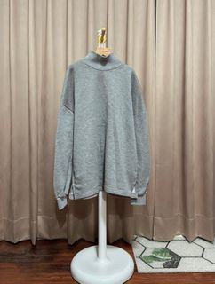 Major made 高領刷絨大學t 灰色S
