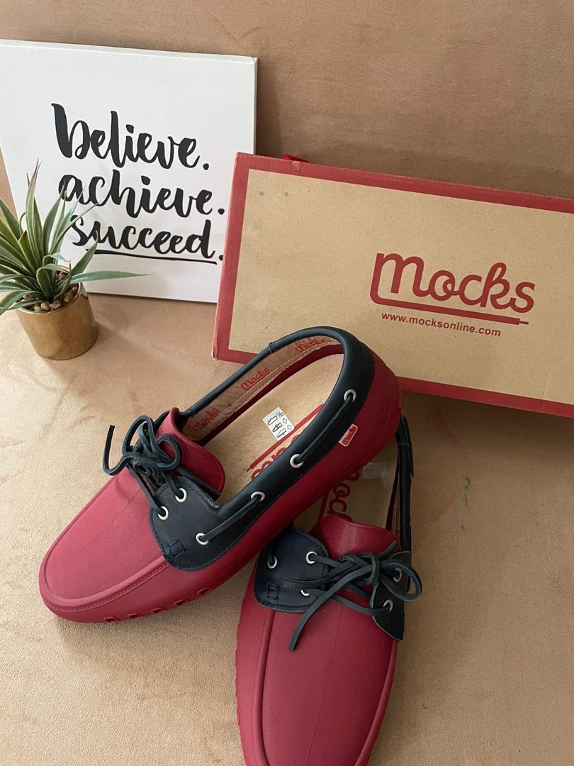 Mocks Boat Shoes Rubber Red Men s Fashion Footwear Casual Shoes on Carousell