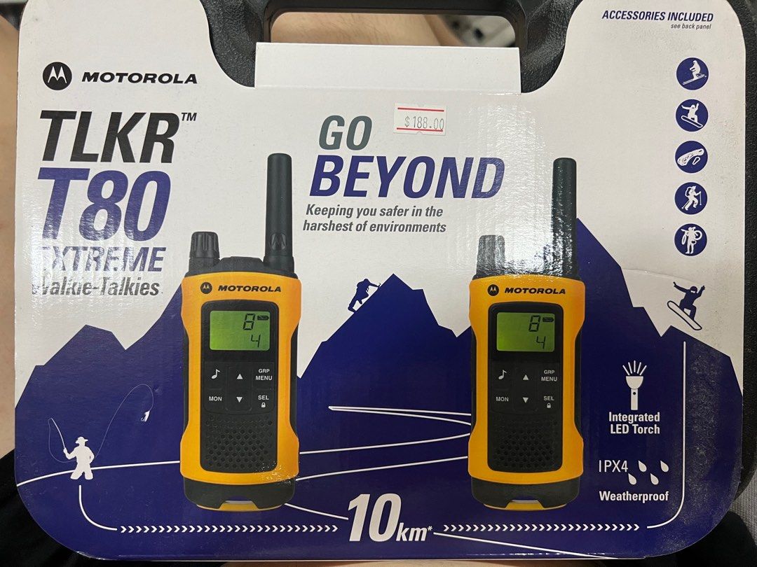 Motorola Tlk T80 extreme walkie talkie, Mobile Phones  Gadgets, Mobile   Gadget Accessories, Other Mobile  Gadget Accessories on Carousell