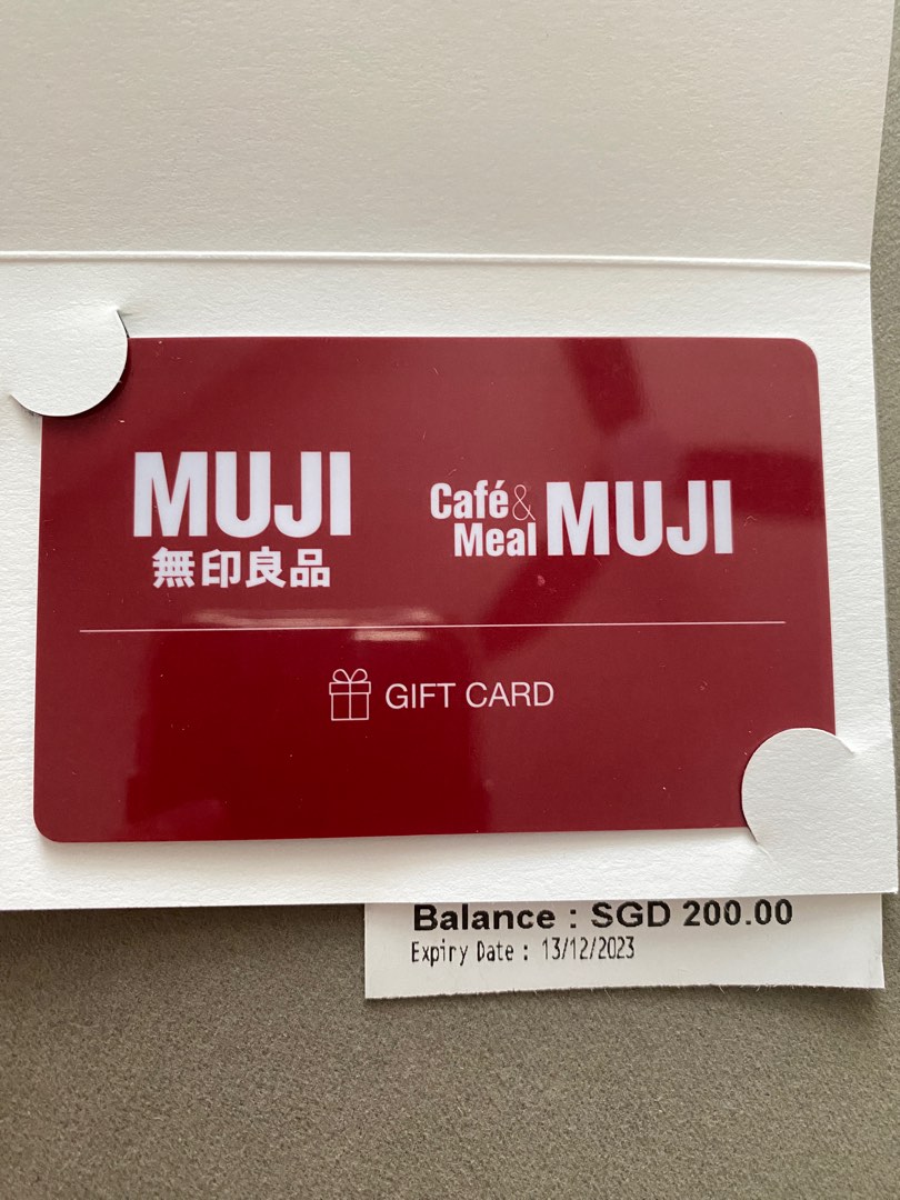 MUJI Gift Card $200