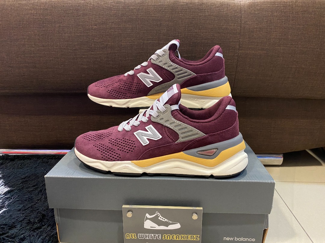 New balance x90 burgundy deals