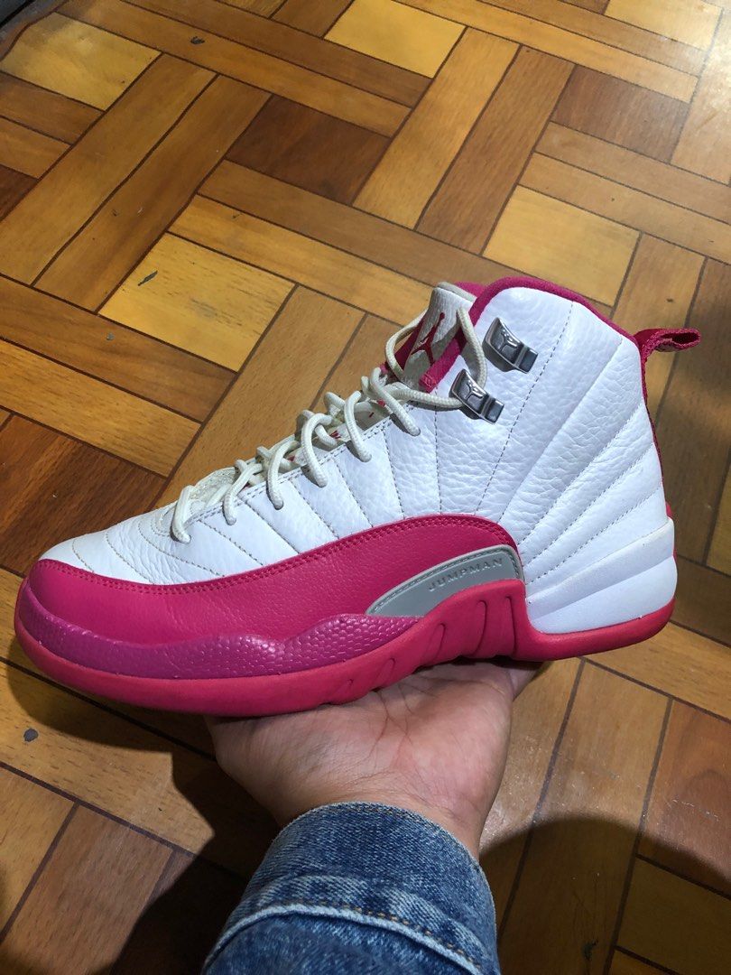 Jordan 12 white and pink new arrivals