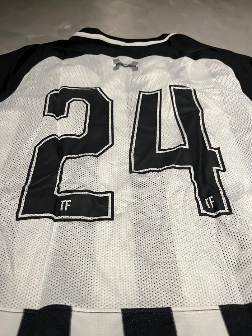 Nike Black and White Striped Soccer Jersey, Men's Fashion, Activewear