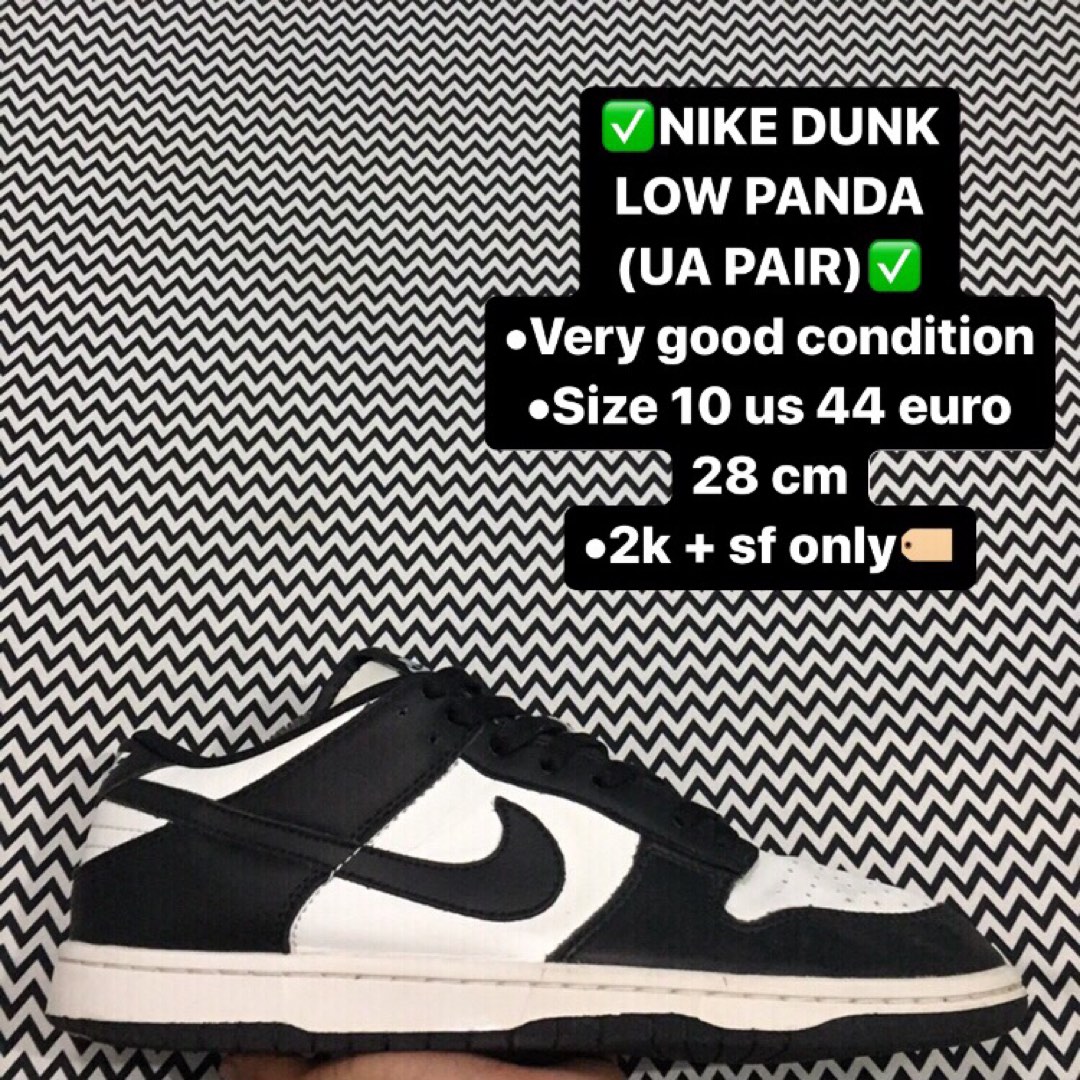 NIKE DUNK LOW PANDA (UA PAIR), Men's Fashion, Footwear, Sneakers on