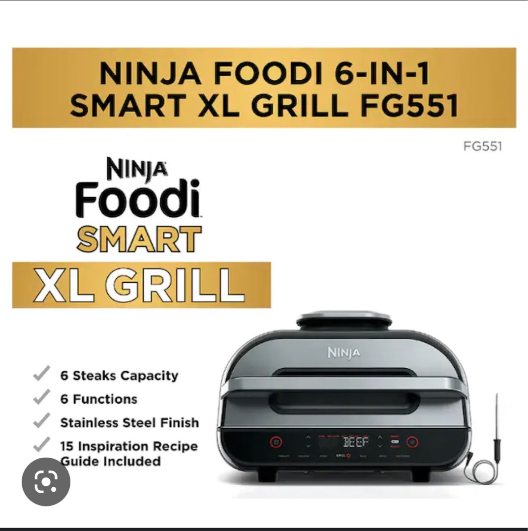 Ninja Foodi Smart XL Grill, TV & Home Appliances, Kitchen Appliances