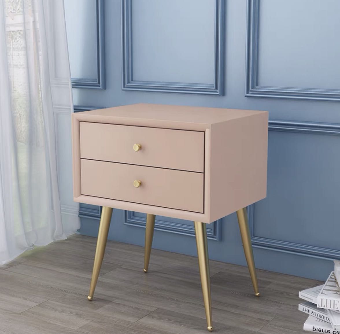 Nordic Pink Bedside Table, Furniture & Home Living, Furniture, Tables