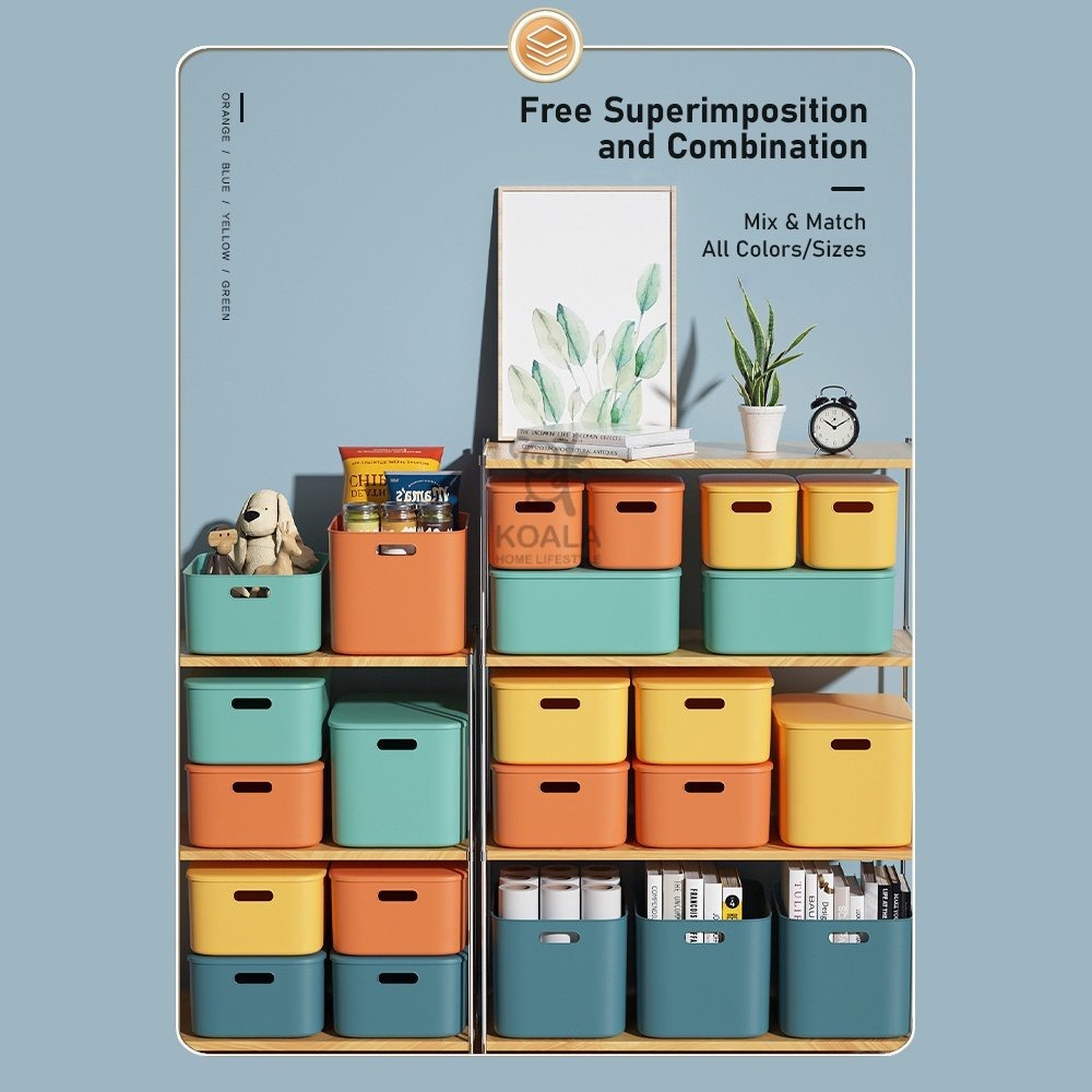 Organizer Quality Home Storage Boxes with lid/Large Stackable Storage