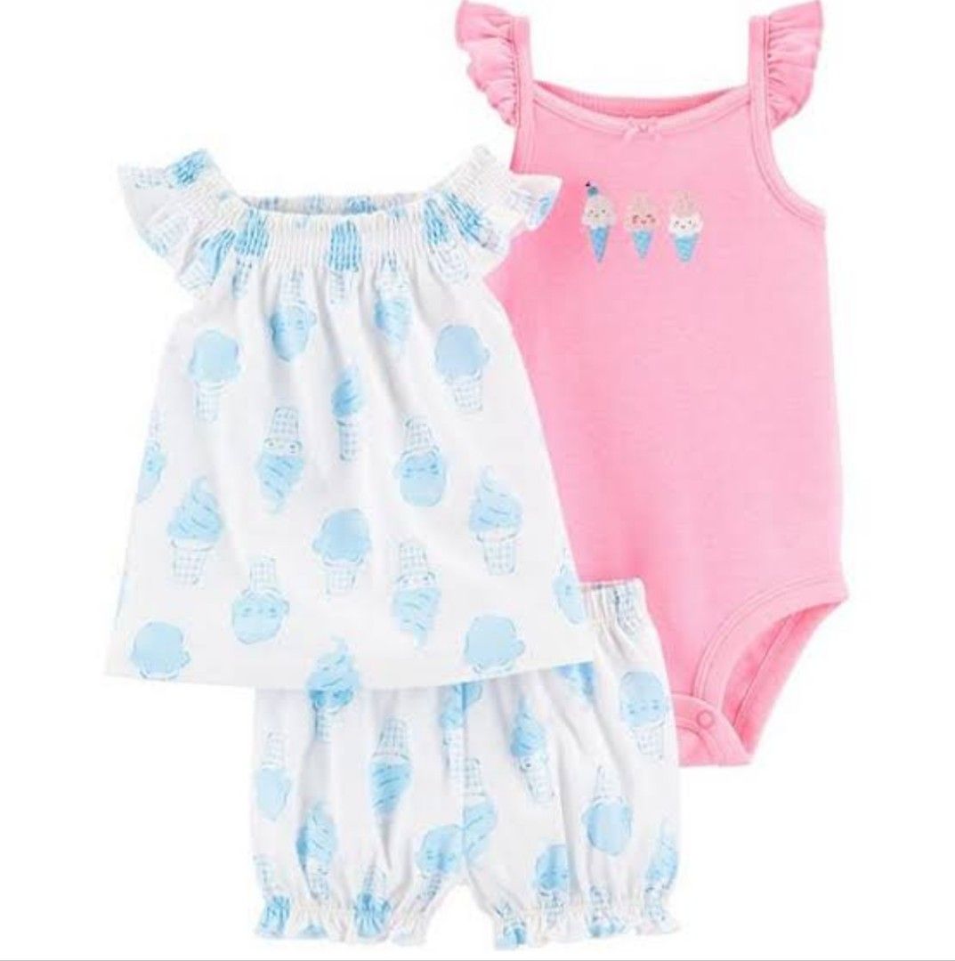 Original carters baby girl tank and jumpsuit, Bayi & Anak, Baju Bayi di