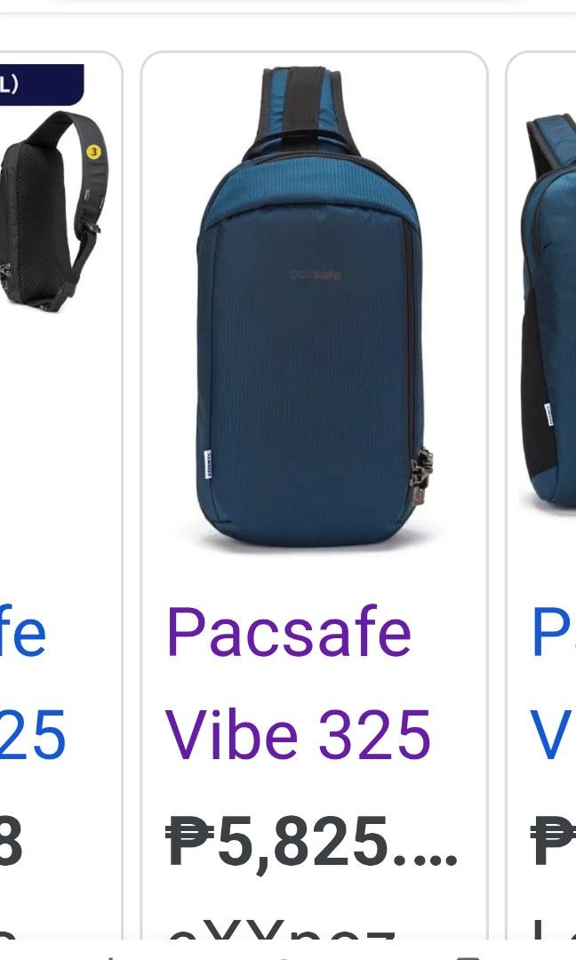 Pacsafe vibe 325 crossbody pack new, Men's Fashion, Bags, Sling Bags on ...