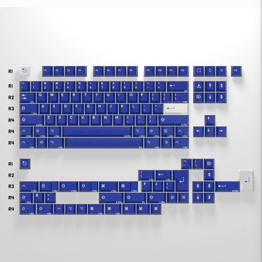 PBTfans Klein Blue ABS Keycap Base Kit Latin Alphas, Computers & Tech