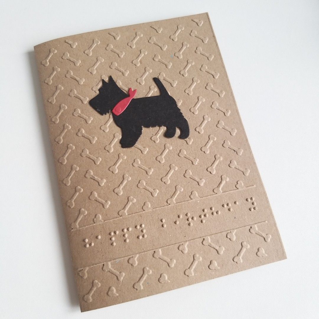 Personalised Braille labels and greetings cards for blind and visually