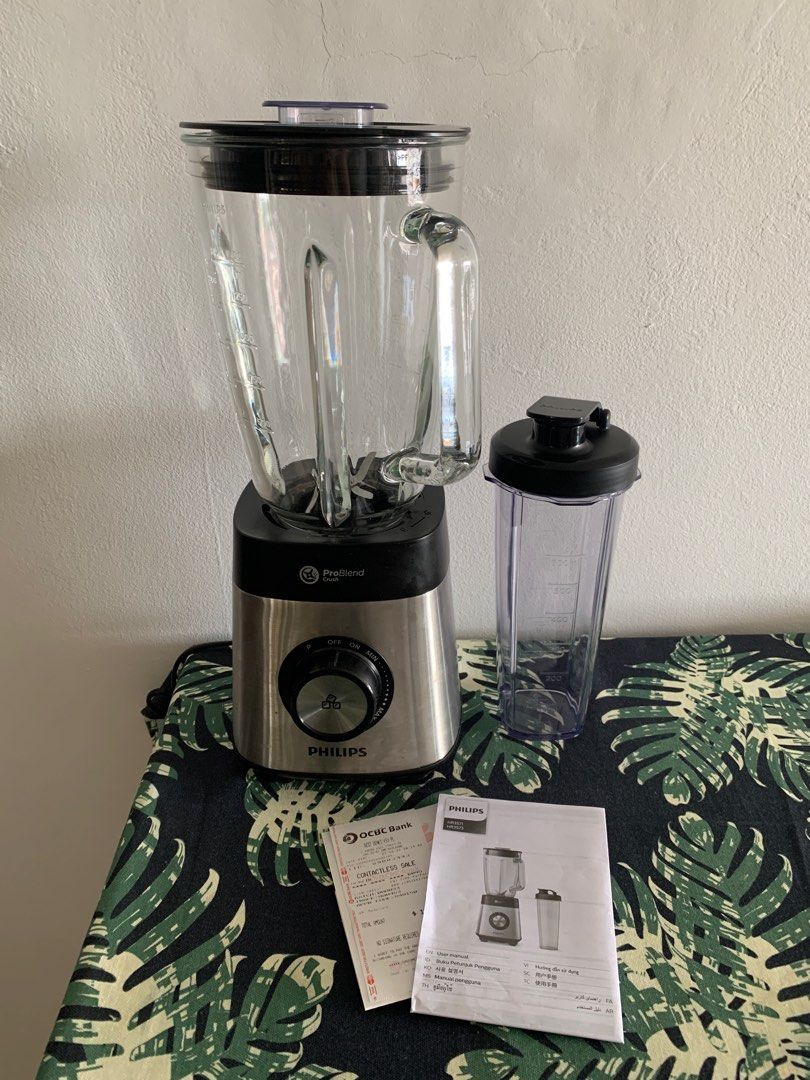 Philips Blender HR3573 with smoothie attachment, TV & Home Appliances