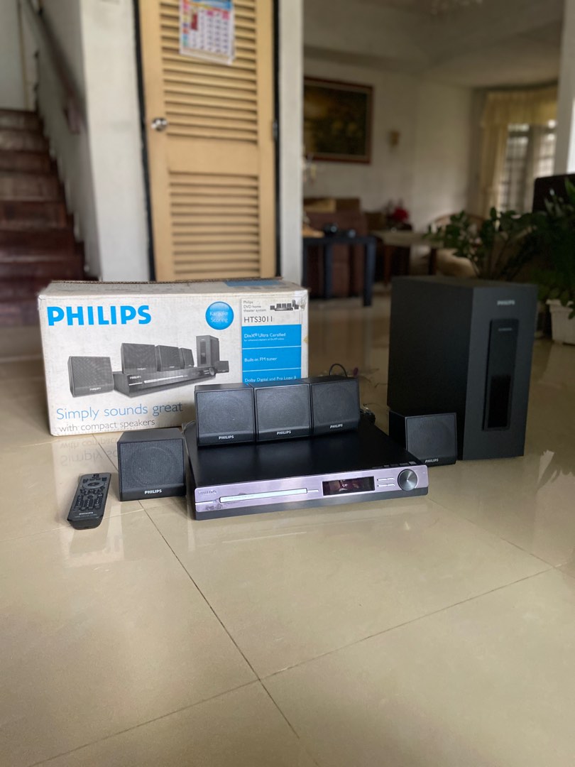 Philips Home Theatre 5.1 Speaker System, Audio, Soundbars, Speakers