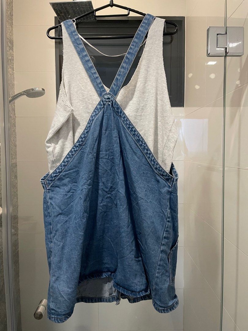 Denim pinafore size 18 clearance