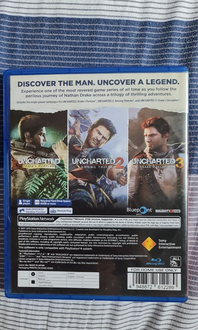 Uncharted The Nathan Drake Collection RARE PS4 42cm x 59cm Promotional  Poster #1