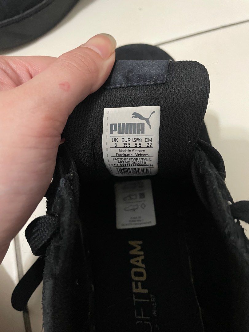 Puma Sneakers Black Thick Soles Women s Fashion Footwear