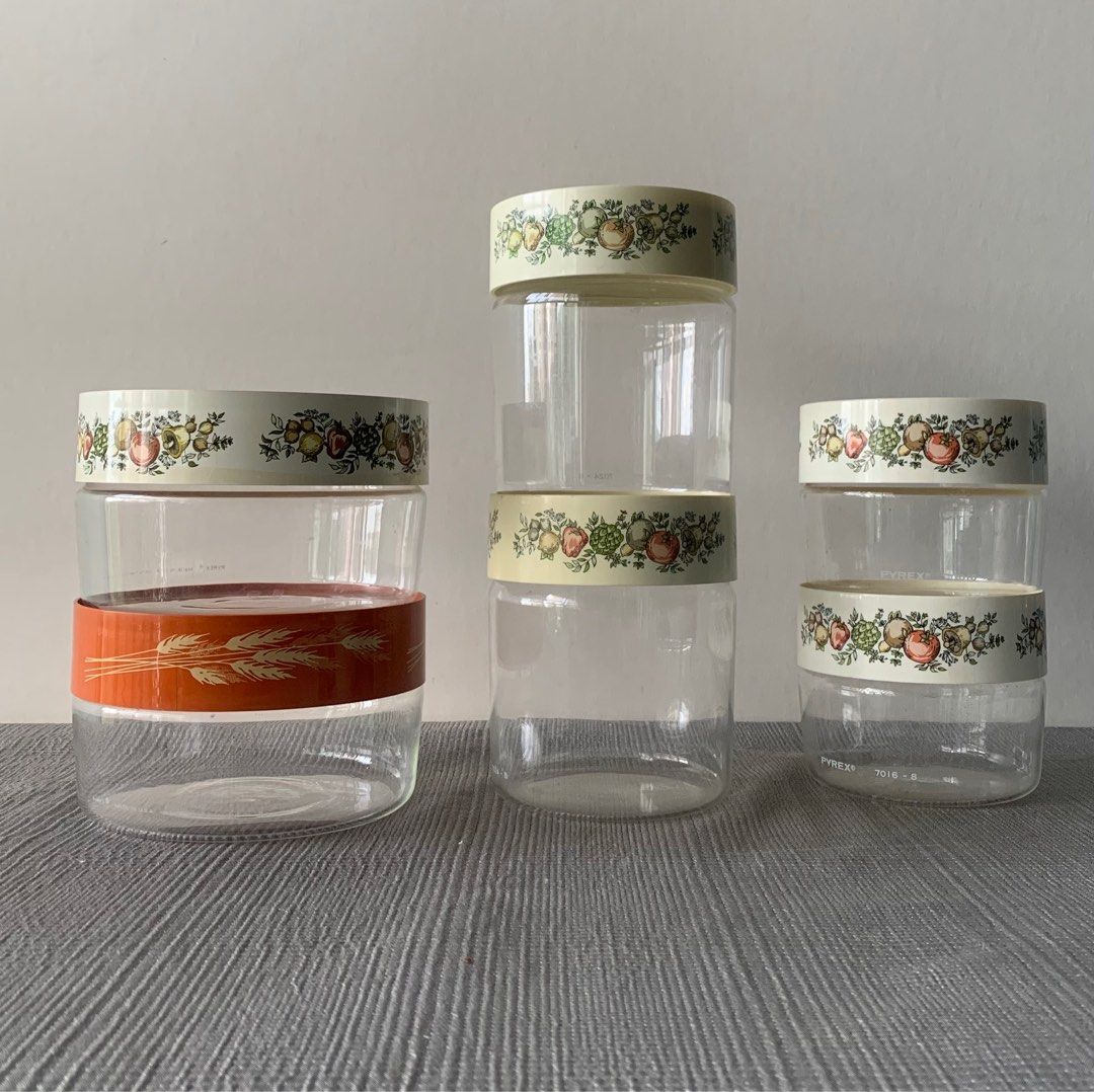 Grey Pyrex Containers PYREX glass containers, Furniture & Home Living, Kitchenware ...