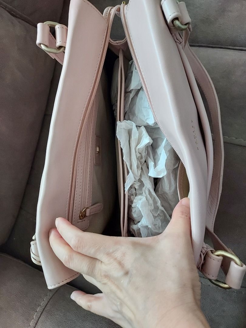 Radley pink leather handbag Luxury Bags Wallets on Carousell