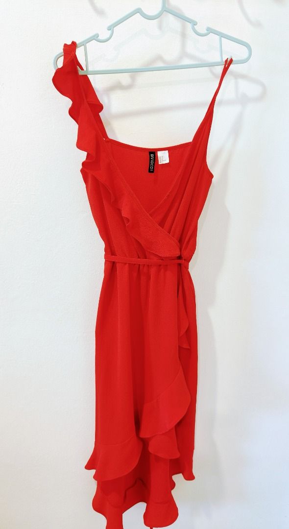 RUFFLE RED DRESS H M
