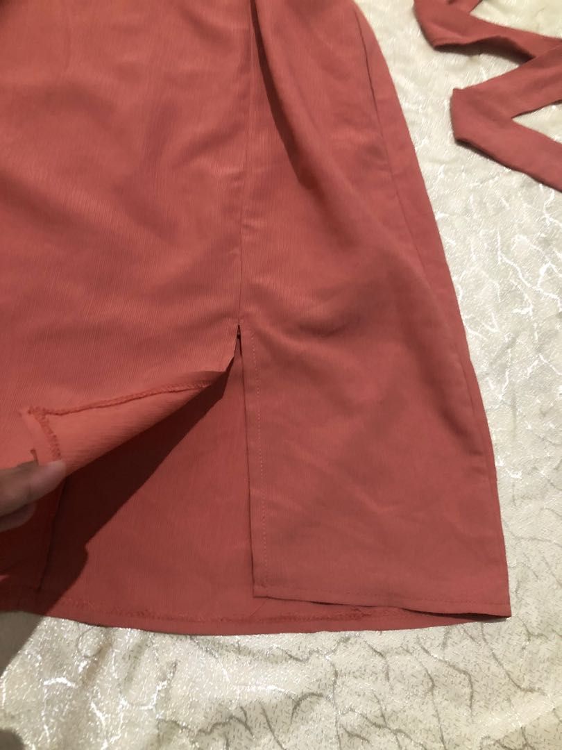 Rust color midi dress, Women's Fashion, Dresses & Sets, Dresses on ...