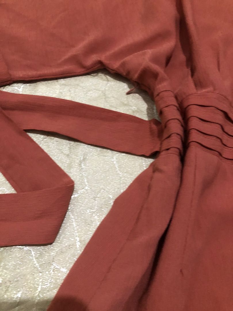 Rust color midi dress, Women's Fashion, Dresses & Sets, Dresses on ...