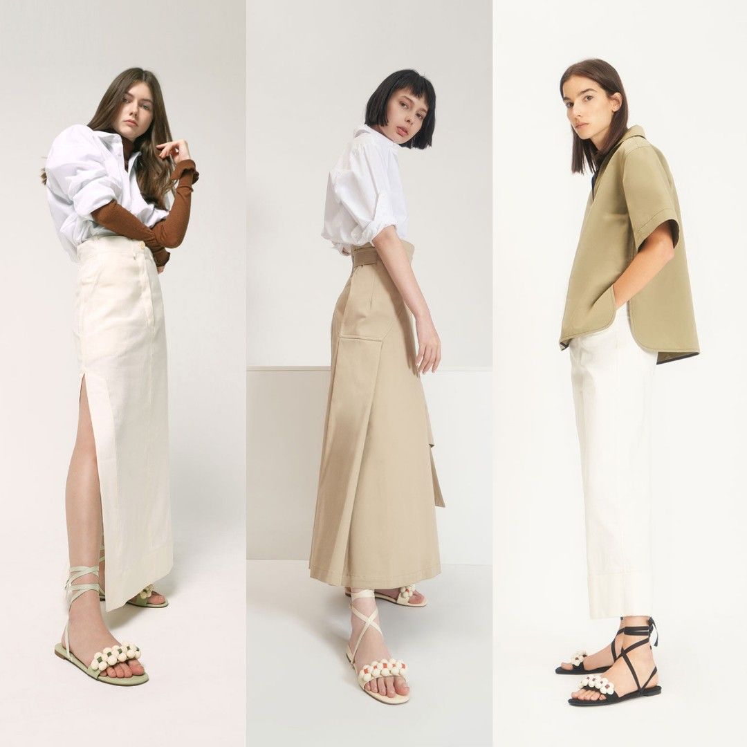 Sandal CK Pom Pom Tie Flat Shoes Wanita, Fesyen Wanita, Sepatu di