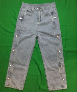 Side Button Jeans